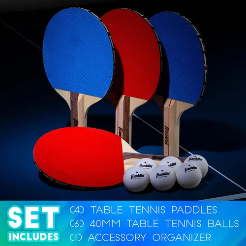 Miniatura 2 de Juego de palas de ping pong Franklin Sports con pelotas - Kit de palas de tenis de mesa para 2 y 4 jugadores - Kit completo de inicio de ping pong