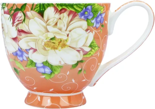 Miniatura 19 de Tazas de café de porcelana de hueso de 16oz para mujeres Tazas Flora Tazas de café y té Novedades Tazas de café para regalar a mujeres, mamá, amigas