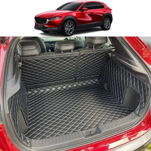 para Mazda CX30 CX-30 2020-2025 Alfombrilla de Maletero y Alfombrilla de Respaldo Trasero Revestimientos de Carga Para Todo Clima Antideslizante
