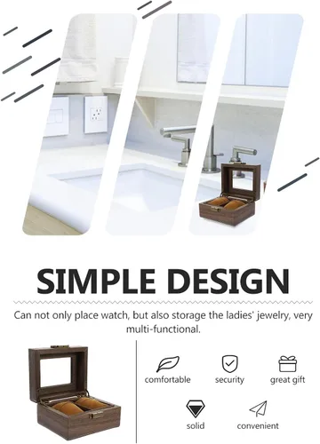Miniatura 4 de Hemobllo Caja de reloj de escritorio, vitrina, organizador de pulsera