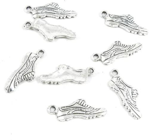 20 piezas de joyería de tono plateado antiguo que hace encantos colgantes hallazgos suministros de artesanía a granel lotes artes T1YW5 zapatos