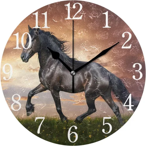 Miniatura 9 de senya Wall Clock African American Woman Silent Non Ticking Operated Round Easy to Read Home Office School Clock