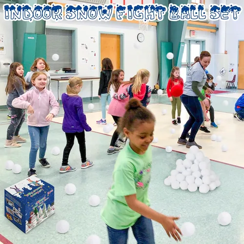 Miniatura 5 de 36 bolas de nieve para niños en interiores, juego de peleas de bolas de nieve de felpa para interiores, bolas de nieve falsas suaves, bolas de nieve