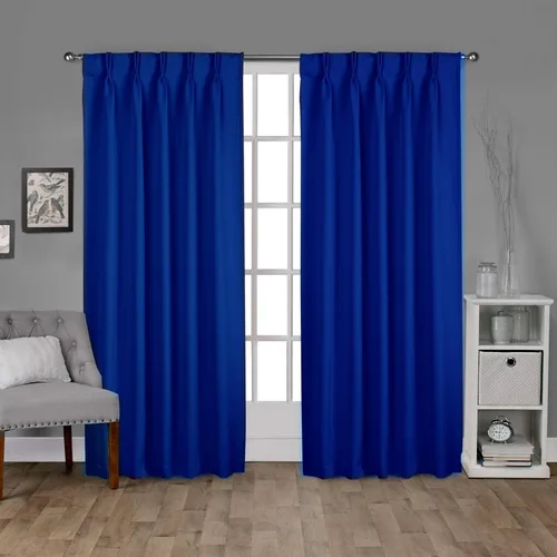 Miniatura 16 de Par de paneles de cortinas plisadas de doble pellizco para ventana (con 2 paneles combinados, 42 pulgadas de ancho x 45 pulgadas de largo)