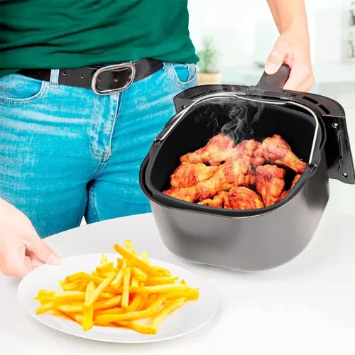 Miniatura 5 de Molde para freidora de aire de 6.89 pulgadas, sartén antiadherente para tartas, freidora de aire, para pasteles, pizza, hornear pan, bandeja