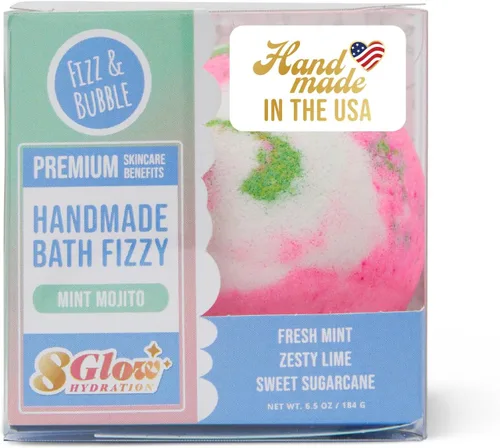 Miniatura 3 de Fizz & Bubble Bomba de baño artesanal hidratante prémium para adultos, mujeres, niños y regalos - Mojito de menta