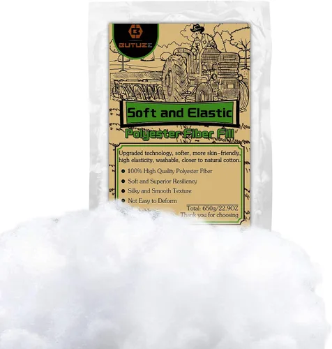Miniatura 9 de BUTUZE Relleno de fibra de poliéster de 60g/2.1oz, relleno de fibra premium para manualidades, relleno de ganchillo de alta resiliencia, relleno