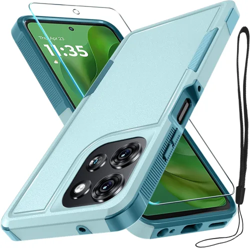 Miniatura 26 de Funda compatible con Moto G 5G 2024, cuerpo completo, resistente, resistente, a prueba de golpes, con correa de cordón, protector de pantalla