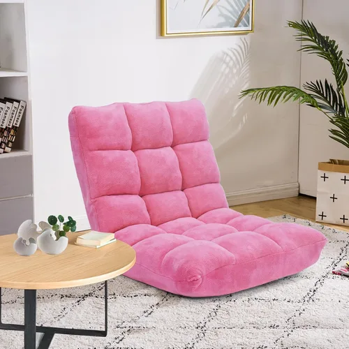 Miniatura 12 de S AFSTAR Silla reclinable acolchada ajustable de 14 posiciones con cómodo soporte de espalda y funda agradable a la piel, ideal para leer, jugar