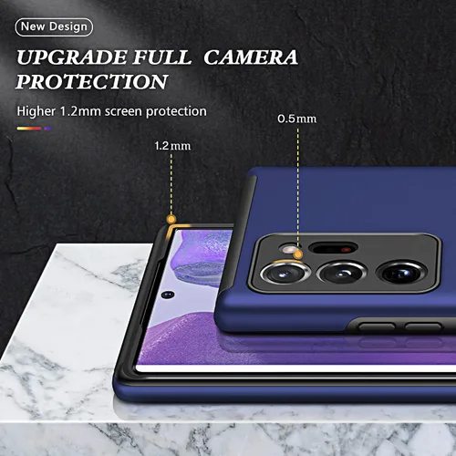 Miniatura 3 de Funda para Galaxy Note 20 Ultra, con protector de pantalla de TPU flexible autorreparable [2 unidades] y cubierta de cámara deslizante, soporte
