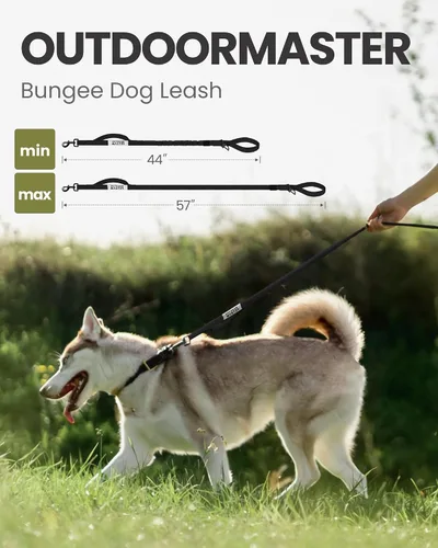 Miniatura 3 de Correa de cuerda elástica para perros Outdoormaster; para mayor seguridad y comodidad de su perro., M