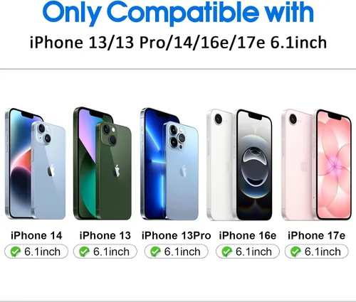 Miniatura 2 de [Paquete de 2] Ambison Protector de Pantalla de Vidrio Mate Diseñado para iPhone 16e/iPhone 14/iPhone 13/13 Pro, Marco de Instalación/Sin