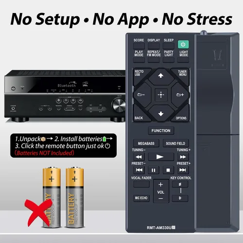 Miniatura 6 de RMT-AM330U Reemplazar Control Remoto Aplicable para Sistema de Audio Sony MHC-V50 MHC-M20 MHC-V21 MHC-V77W MHC-V71 MHC-V90W SHAKE-X10 SHAKE-X30
