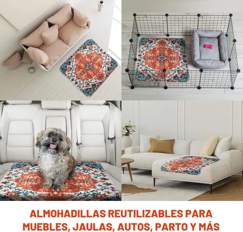 Miniatura 5 de PUPIBOO Almohadillas lavables para orina para perros y gatos - Almohadillas de entrenamiento para cachorros reutilizables súper absorbentes - 100%