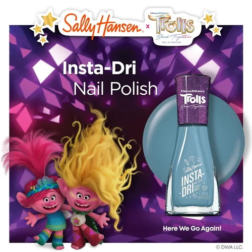 Miniatura 5 de Sally Hansen Colección de esmaltes de uñas Insta-Dri x Trolls - Here We Go Again! - 0.31 onzas líquidas 136 - ¡Aquí vamos de nuevo!