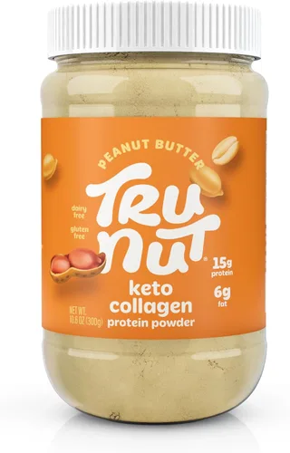 Tru-Nut Proteína de colágeno Keto en polvo (mantequilla de maní, 10.6 onzas), proteína de colágeno en polvo de mantequilla de maní, ideal para