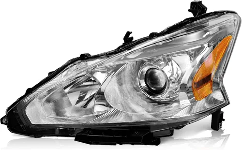 Miniatura 11 de WEELMOTO Faros delanteros para Nissan Altima 4Dr Sedan 2013-2015 2013-2015 reemplazo para 2013 2014 2015 Altima carcasa negra reflector ámbar