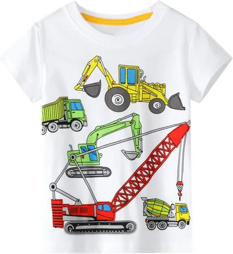 Miniatura 3 de Camisetas de manga corta para niños pequeños, de algodón, con gráficos, cuello redondo, camisetas de verano