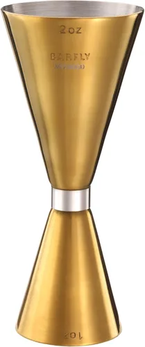 Miniatura 3 de Barfly Medidor de Bebidas, 1 oz x 2 oz Estilo Delgado, Dorado