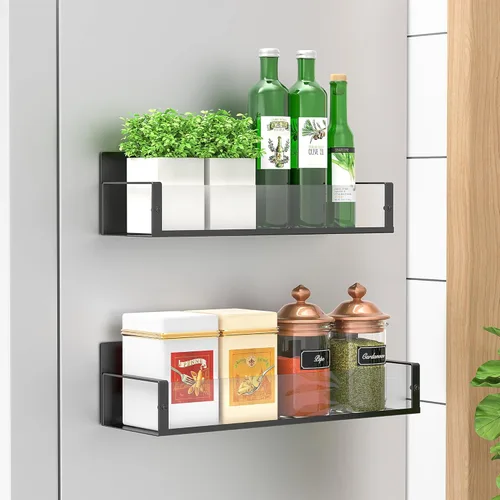 Miniatura 20 de HuggieGems Paquete de 4 Organizadores Magnéticos de Almacenamiento de Especias para Refrigerador y Horno, Organizadores y Almacenamiento Gris