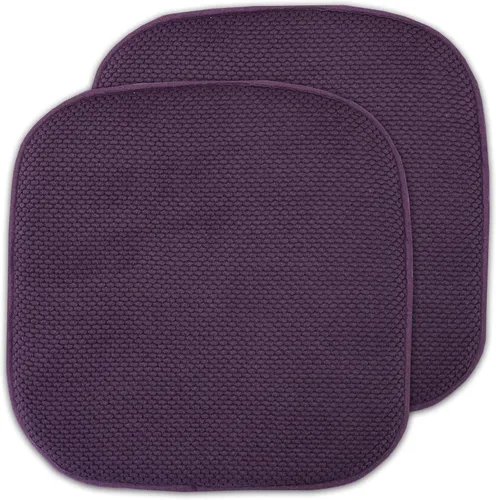 Miniatura 32 de Sweet Home Collection Cojines de espuma viscoelástica para silla, antideslizantes, diseño de panal de abeja, 16 x 16 pulgadas, paquete de 2