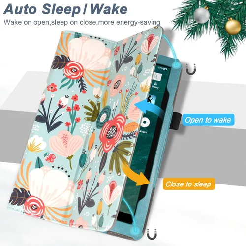 Miniatura 4 de ACdream Funda para tablet Fire HD 8 y 8 Plus (12ª generación/10ª generación, versión 2022/2020), funda de cuero tipo folio, soporte plegable, Z