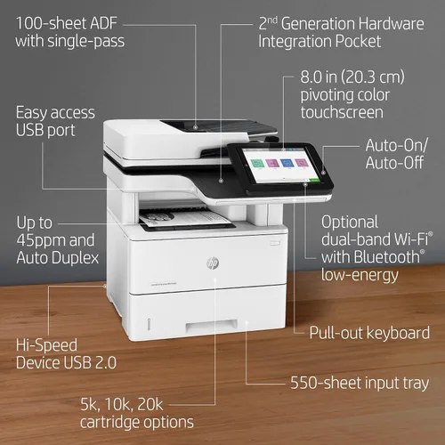Miniatura 2 de HP LaserJet Enterprise MFP M528dn Impresora monocromática todo en uno con Ethernet integrado e impresión de 2 caras (1PV64A)