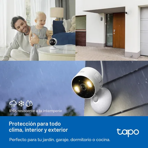 Miniatura 2 de Tapo - Cámara de seguridad de 1080p para interiores/exteriores - Detección gratuita de personas/movimiento/llanto de bebé