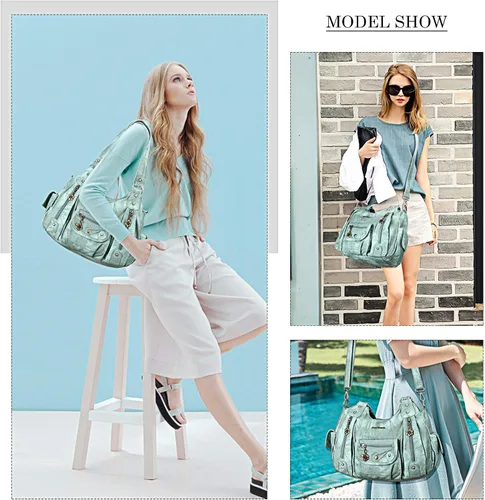 Miniatura 7 de Angel Barcelo Bolsos de cuero sintético para mujer, bolso de hombro, a la moda, bolsas para niñas