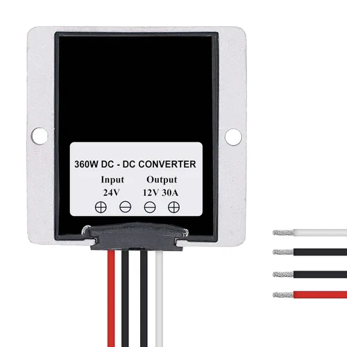 Miniatura 2 de 24V a 12V 30A 360W Transformador reductor DC a DC Buck Convertidor para carrito de golf Fuente de alimentación