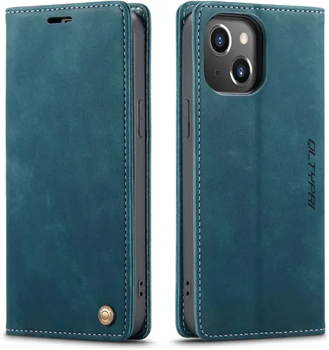 Miniatura 22 de QLTYPRI Para iPhone Air Case Wallet Con Tarjetero, Vintage PU Cuero Kickstand Cierre Magnético A Prueba De Golpes Folio Libro Funda Para IPhone 17