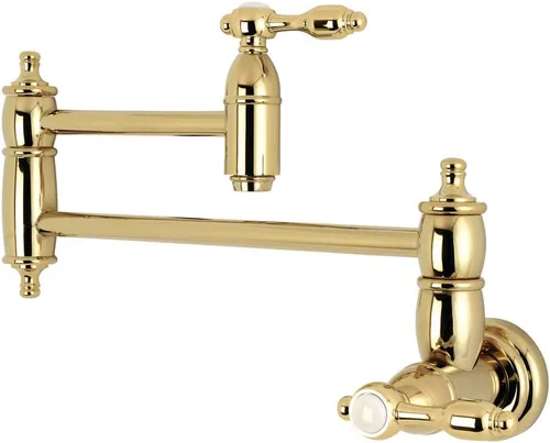 Miniatura 9 de Kingston Brass KS3108TAL Tudor - Grifo de llenado de ollas para montaje en pared, 13 pulgadas de longitud, níquel cepillado cepillado níquel