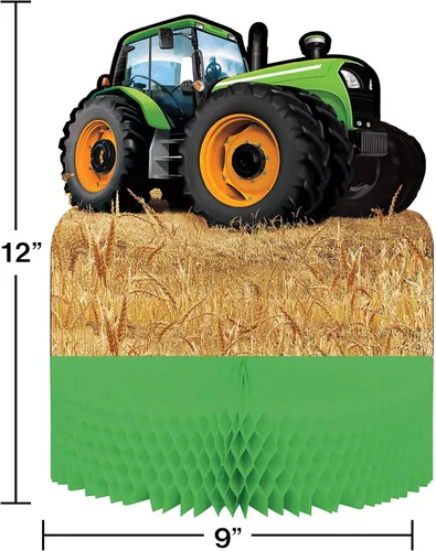 Miniatura 2 de Creative Converting Centro de mesa Tractor Time Honeycomb
