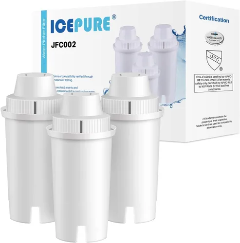 ICEPURE Repuesto para filtro de agua Brita, jarras y dispensadores Brita, Classic OB03, Mavea 107007, 35557, Everyday, UltraMax, Metro+, XL y más,