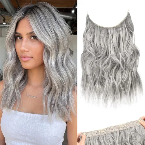 Miniatura 29 de REECHO Extensiones de cabello con alambre invisible con trama de encaje más delgada y suave