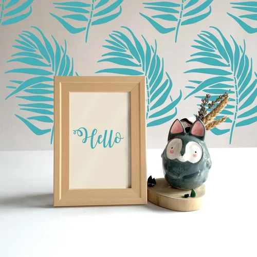 Miniatura 6 de 2 plantillas de hojas grandes para pintar en las paredes, 12 x 16 pulgadas, plantillas reutilizables de hojas de palma, selva tropical, plantillas