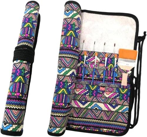 Miniatura 7 de Funny live Portapinceles para Suministros de Arte, Soporte para Pinceles de Artista y Organizador de Almacenamiento Estuche Bolsa Enrollable
