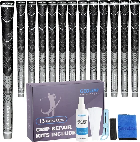 Miniatura 22 de Geoleap Golf Grips Set of 13- Grips with Tapes and Grips with All Repair Kits for Choice,Hybrid Golf Club Grips All Weather Contral, High Feedback &