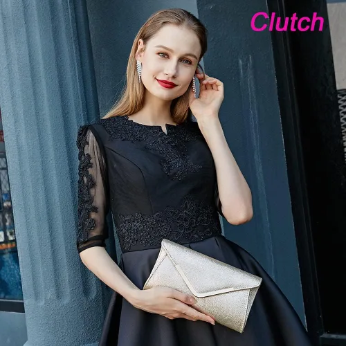 Miniatura 2 de Women's Gold Clutch,Gold Clutch Purses For Women Evening Shoulder Crossbody Handbags Bridal Prom Wedding Party Purse