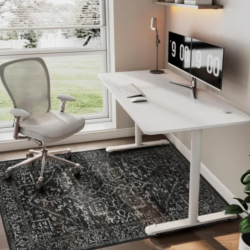 Miniatura 9 de Tapete para Silla para Pisos Duros, QQpony 48"x36" Tapete para Silla de Oficina para Superficie Dura, Alfombra de Área para Sala de Estar, Tapete