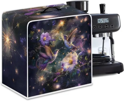 Miniatura 40 de DISNIMO Cubierta antipolvo para cafetera de mariposa azul, fundas para máquina de hacer café de cocina con mango superior, cubierta