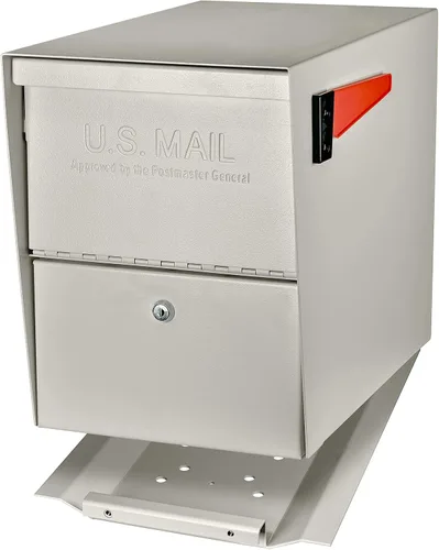 Miniatura 11 de Mail Boss 7206 Package Master - Buzón de seguridad con bloqueo en la acera, mediano, negro, placa base de montaje en superficie y poste de montaje