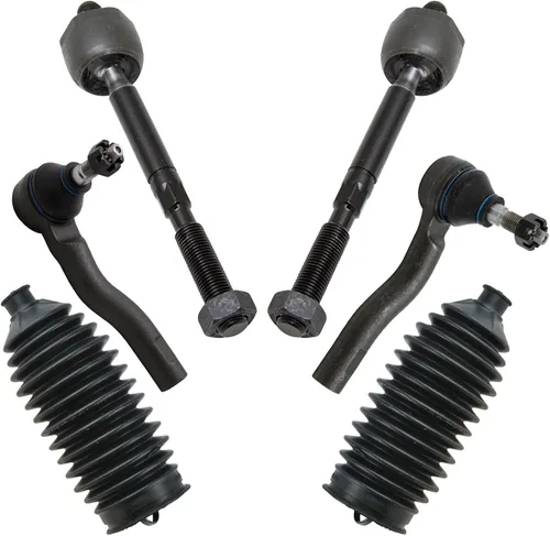 Miniatura 48 de TRQ Kit de dirección interior y exterior para lado del conductor y del pasajero delantero, con cremallera de dirección y fuelle de piñón compatible