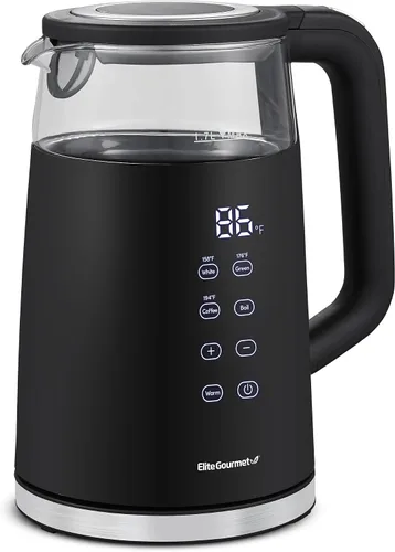 Miniatura 10 de Elite Gourmet - Hervidor eléctrico de doble voltaje 120-230V, viaje con aislamiento de doble pared de tacto frío, 0.6L, hervidor eléctrico de acero