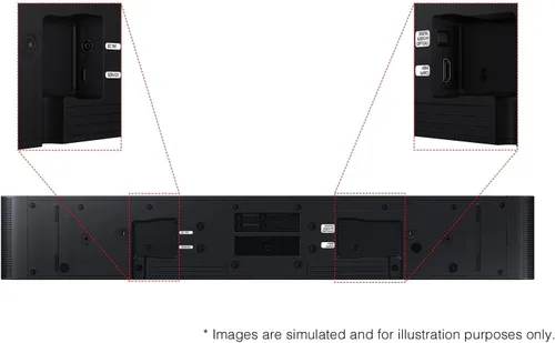 Miniatura 3 de Samsung Barra de sonido, Serie B (HW-B400F), 2.0 canales con woofer incorporado, mejora de voz y modo nocturno, expansión de sonido envolvente