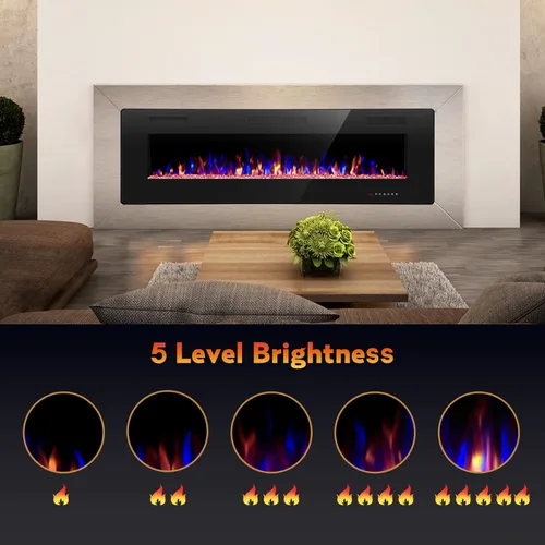 Miniatura 5 de R.W.FLAME - Chimenea empotrable ultrafina para pared (30 y 60 pulgadas)