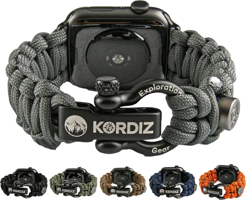 Miniatura 14 de KORDIZ Survivor - Correa de nylon paracord para Apple Watch compatible con Apple Watch ULTRA 3, ULTRA 2 / 1 [49mm] y Series 11, 10, 9, 8, 7-1, SE3