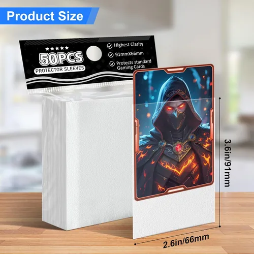 Miniatura 2 de Fundas de tarjeta blanca mate para MTG, 300 piezas con ajuste perfecto, fundas estándar para cartas coleccionables, cartas deportivas, cartas