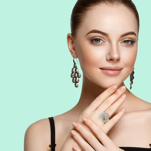 Miniatura 4 de Lavencious Anillos elásticos de diamantes de imitación en forma de corazón para mujer, talla 7-9