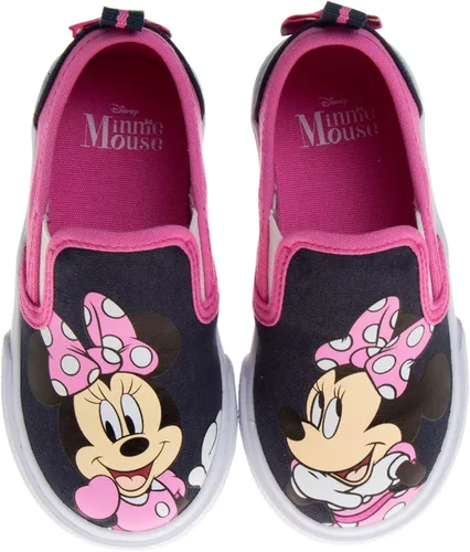 Disney Minnie Mouse, Elsa Frozen, zapatos de princesa para niñas y niños pequeños, mocasín de personaje, parte superior baja, tenis casuales de lona
